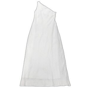 NWT Zara 100% Linen Asymmetric Midi Dress One Shoulder Minimal Quiet Luxury Ecru